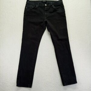 DSTLD Jeans Mens 36x34 Black Slim Fit Straight Dark Stretch Denim Cotton Blend